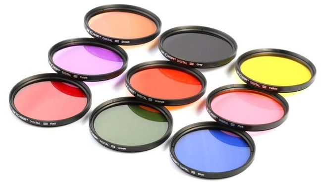 color correcting filters for camera lens